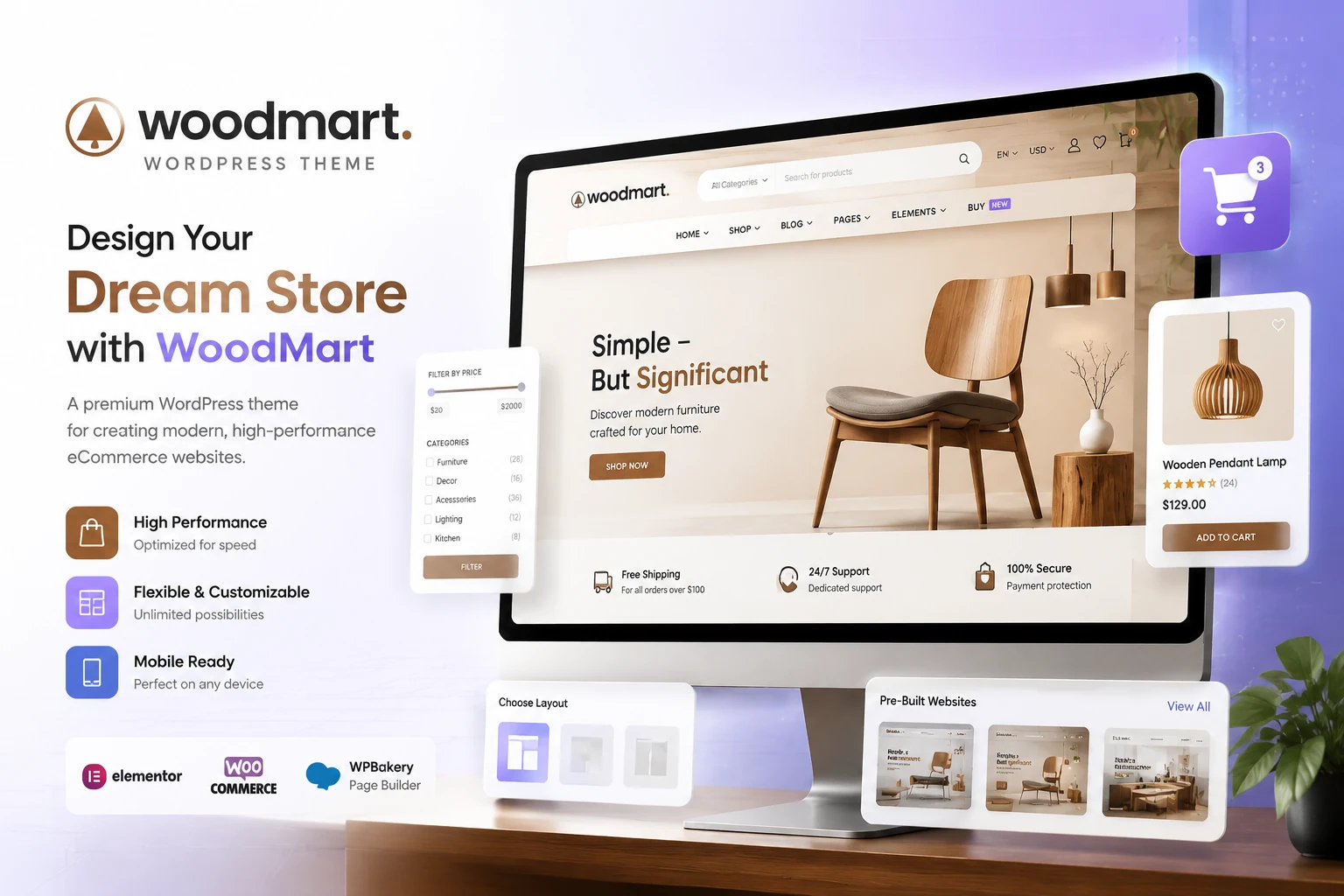 woodmart قالب وودمارت (WoodMart) | قالب حرفهای فروشگاهی وردپرس و ووکامرس - Image 1